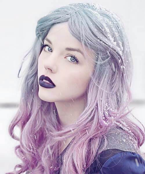 pastel goth púrpura ombre pelo 