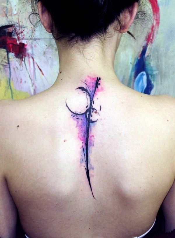 Tatuaje abstracto de la acuarela. 