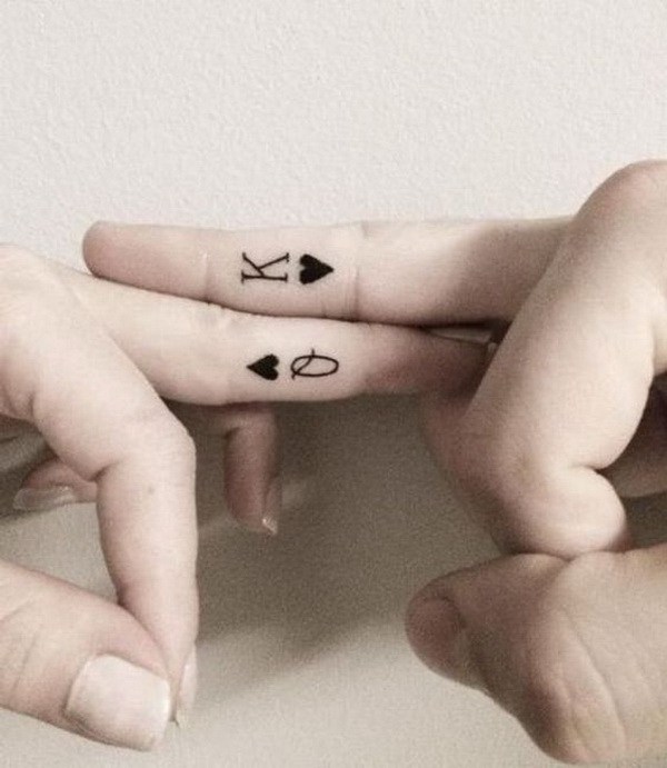 Poker Finger Tattoo Design. 