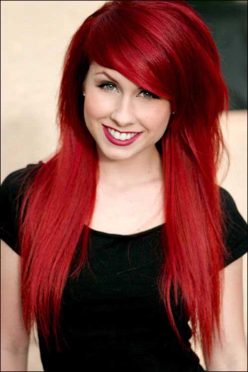Red Long Hairstyles-10 