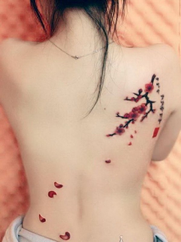 Lindo Cherry Blossom en espalda para niñas. 