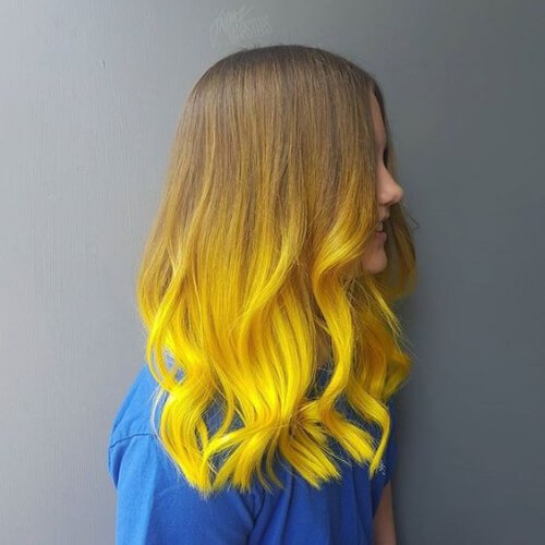 color de cabello balayage amarillo solar 