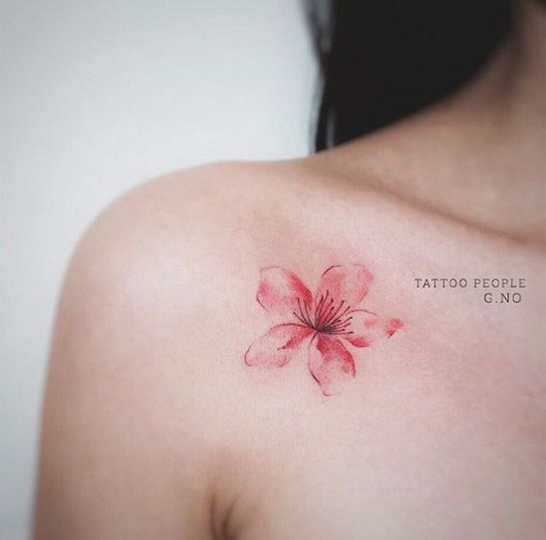 Cherry Blossom Tattoo Design. 