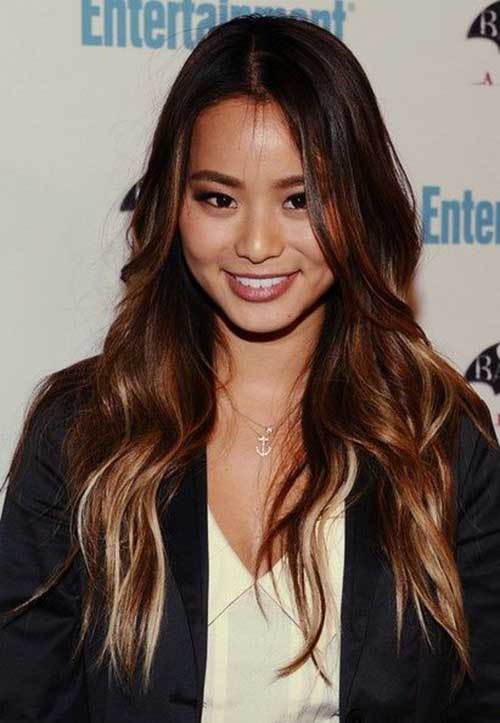 Long Asian Ombre Hairstyles 