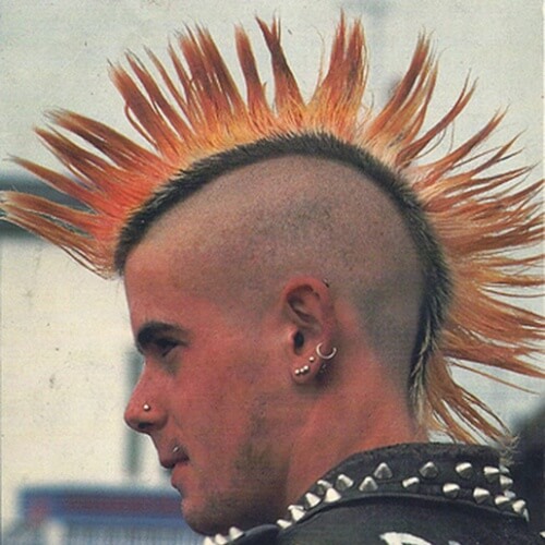 Peinados punk de los años 80 para chicos 