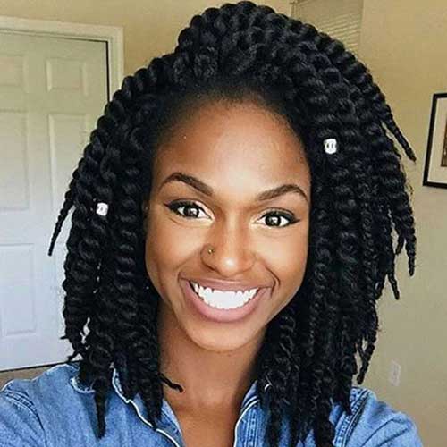 Mejores trenzas Cortos Peinados para mujeres negras 