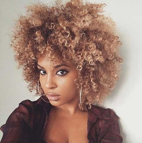 Estilos de cabello Afro Honey Blonde 