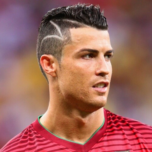 Peinados Cristiano Ronaldo con Diseño Afeitado 