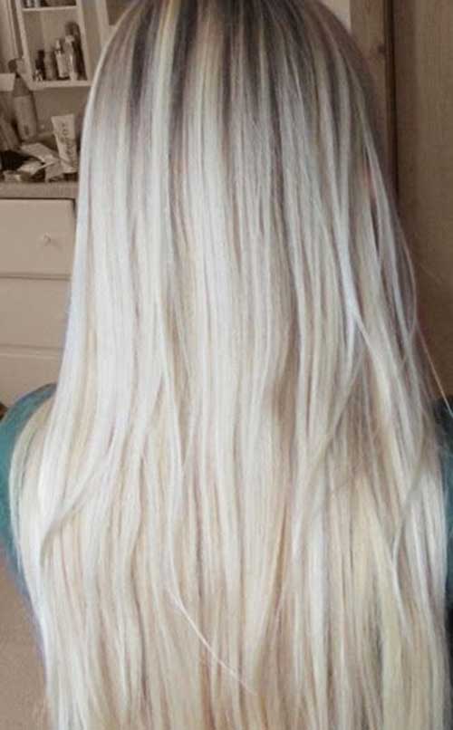 Very Cool Long Light Blonde Hairstyle acodado 