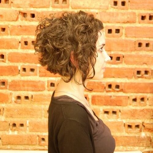 Curly Stacked Bob 