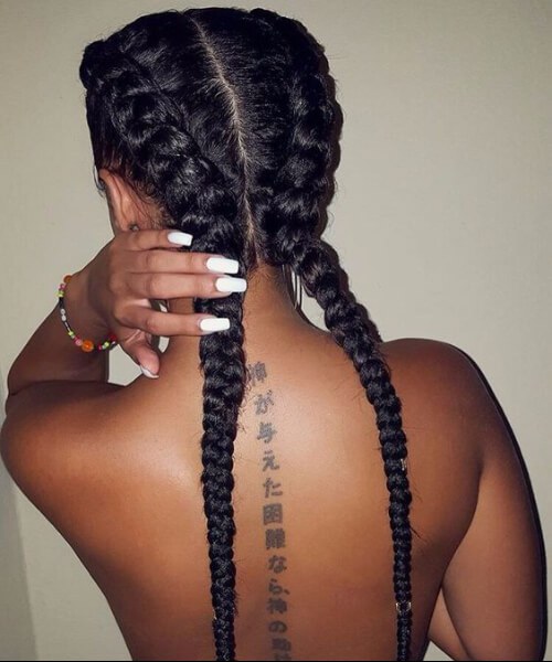 jumbo diosa trenzas peinados chica negro 
