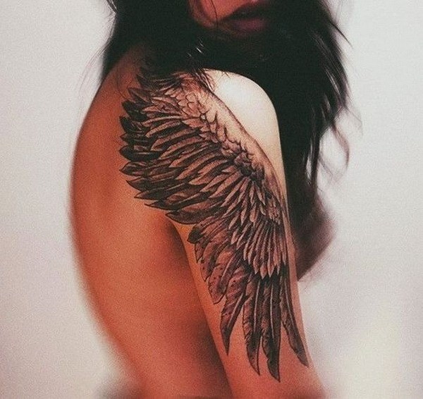 Wing Themed Half Sleeve Tattoo.  www.  https://forcreativejuice.com/cool-sleeve-tattoo-designs/ 