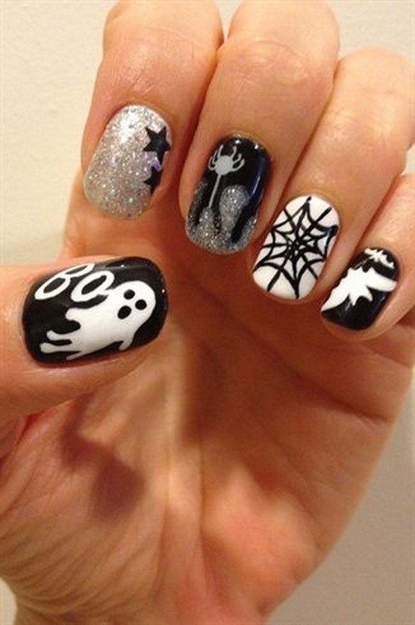 Diseños de uña de Halloween.  Ideas de arte de uñas de Halloween. 