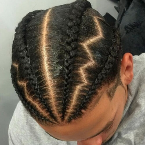 Feed In Braids para Hombres Negros 