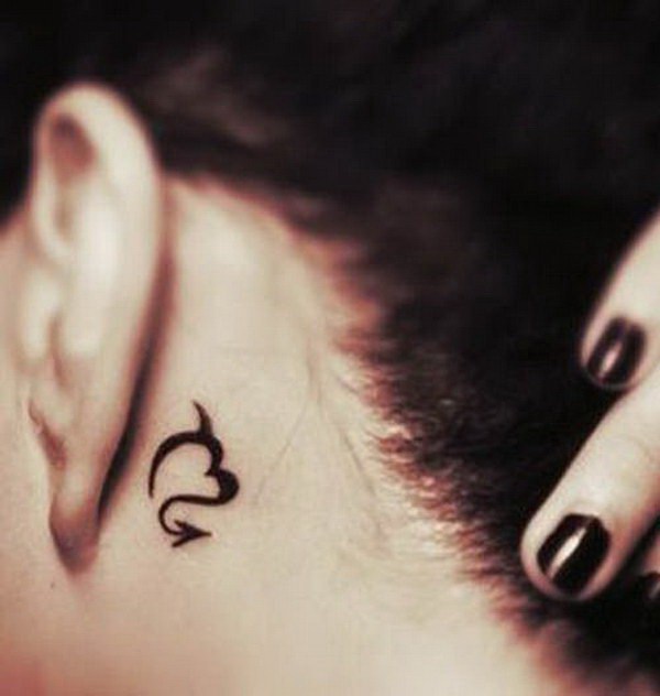 Escorpio Ear Tattoo Design. 
