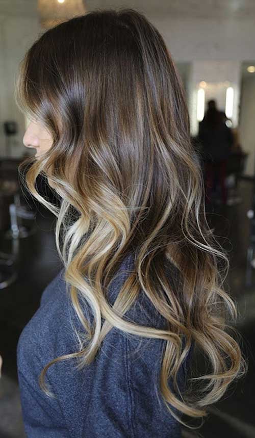 Ombre Hair Brown to Blonde Hairstyles 