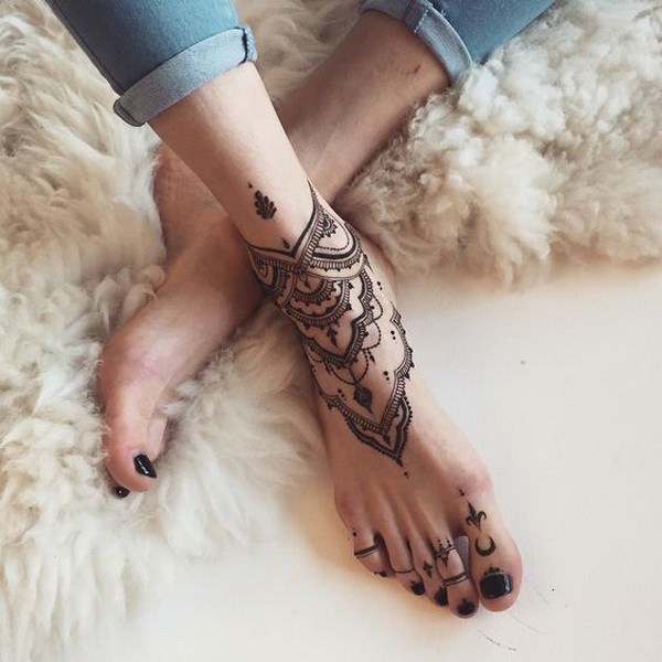 Henna especial en los pies. 