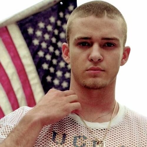 Línea afeitada Justin Timberlake peinados 
