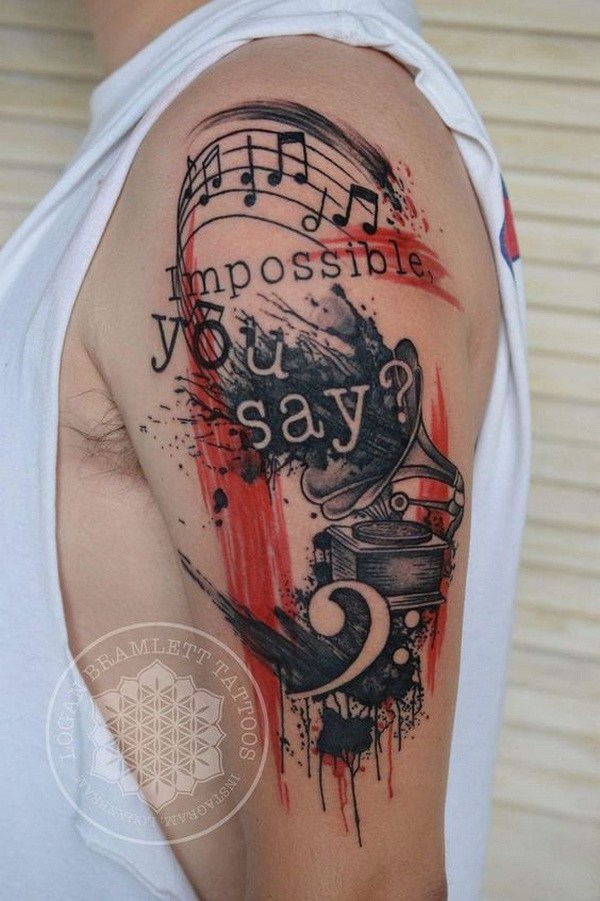 Music Sleeve Tattoo para Hombres. 