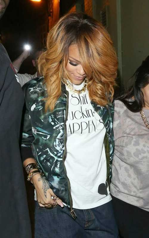 Rihanna Gorgeous Long Hairstyles 