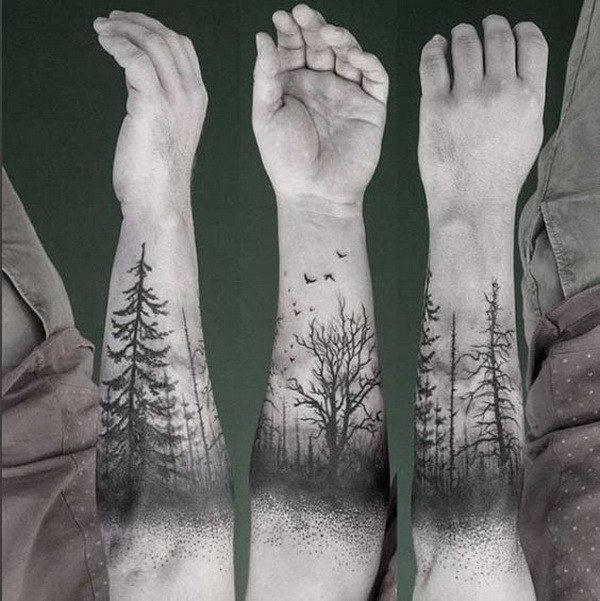 Antebrazo Tree Tattoo.¡Qué idea genial de diseño de tatuaje!  Me encanta!  Este será mi próximo diseño de tatuaje.  a través de https://forcreativejuice.com/awesome-forearm-tattoo-designs/ 