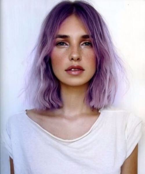 peinados de longitud media púrpura ombre 