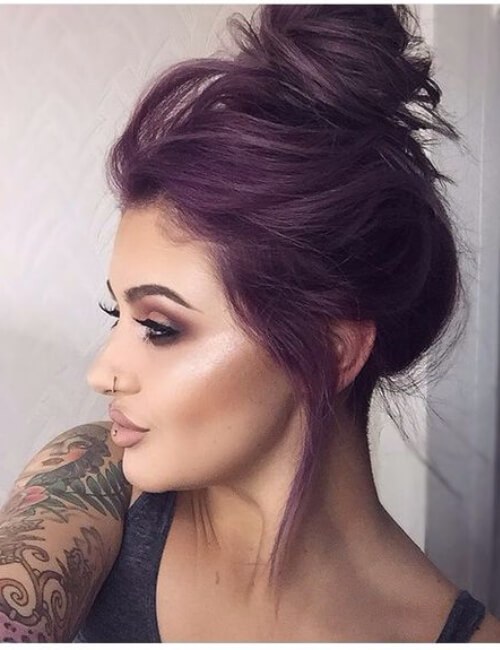 60 ideas y peinados del pelo púrpura