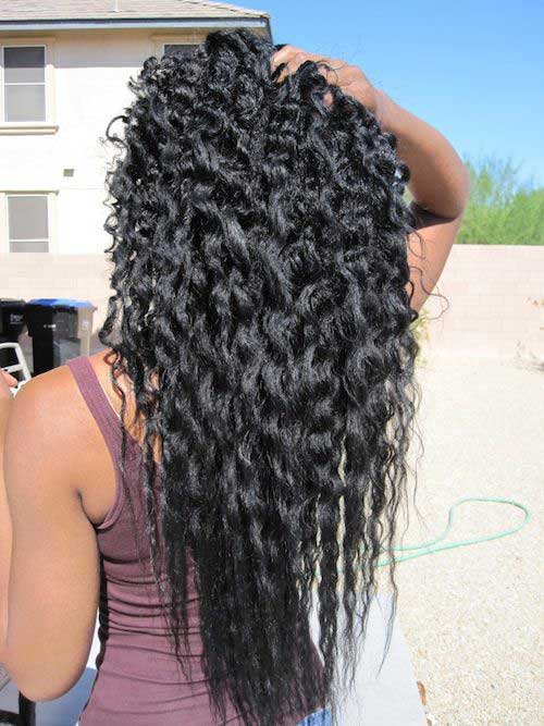 Peinados largos oscuros Chicas negras 