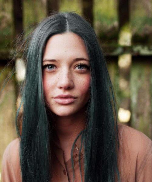 brumoso pelo verde caen los colores del cabello 