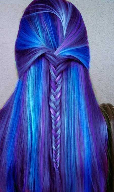 11 colores púrpuras del pelo de la sirena que te encantará