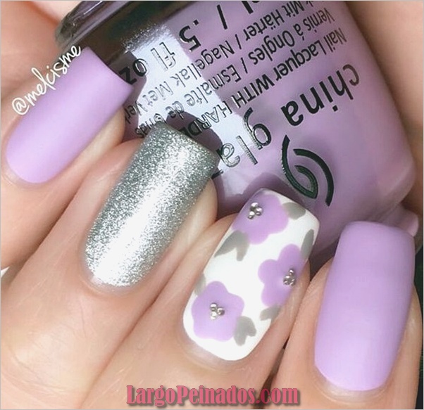 Diseños de arte de uñas púrpura (2)