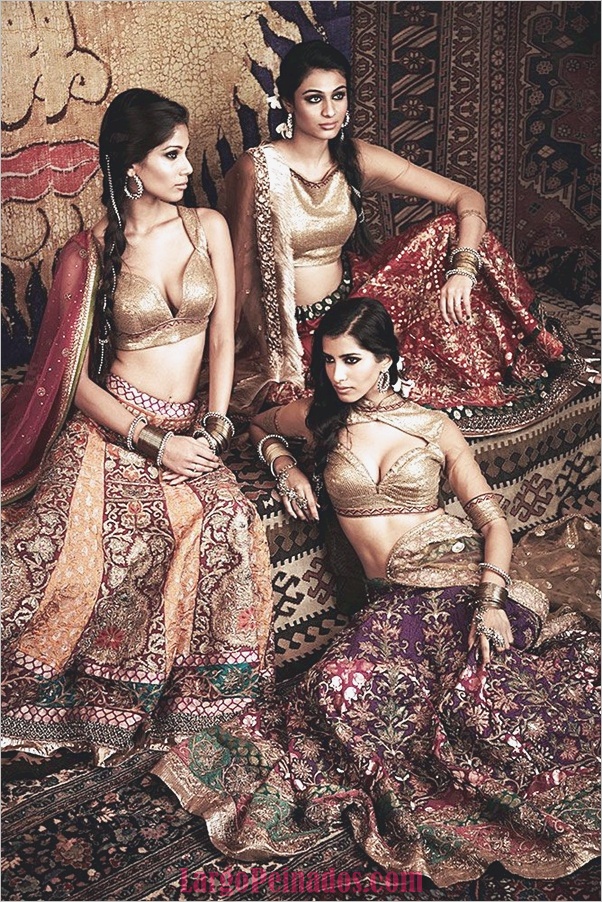 Vestidos y trajes indios elegantes36