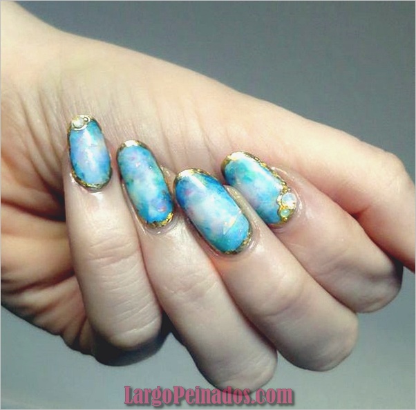 Diseños de arte de uñas de mármol (17)