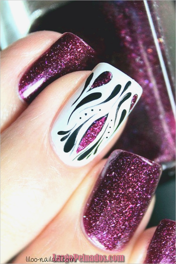 Diseños de arte de uñas púrpura (1)