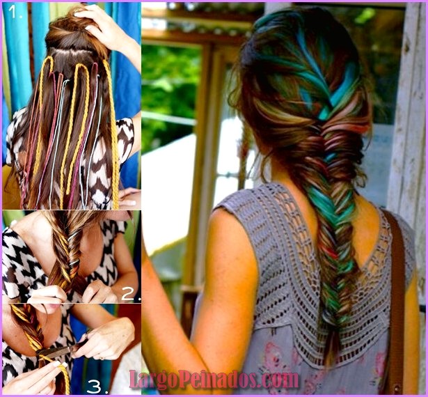 peinados con hilos de colores 12