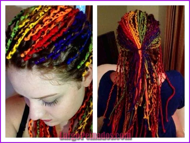 peinados con hilos de colores 26