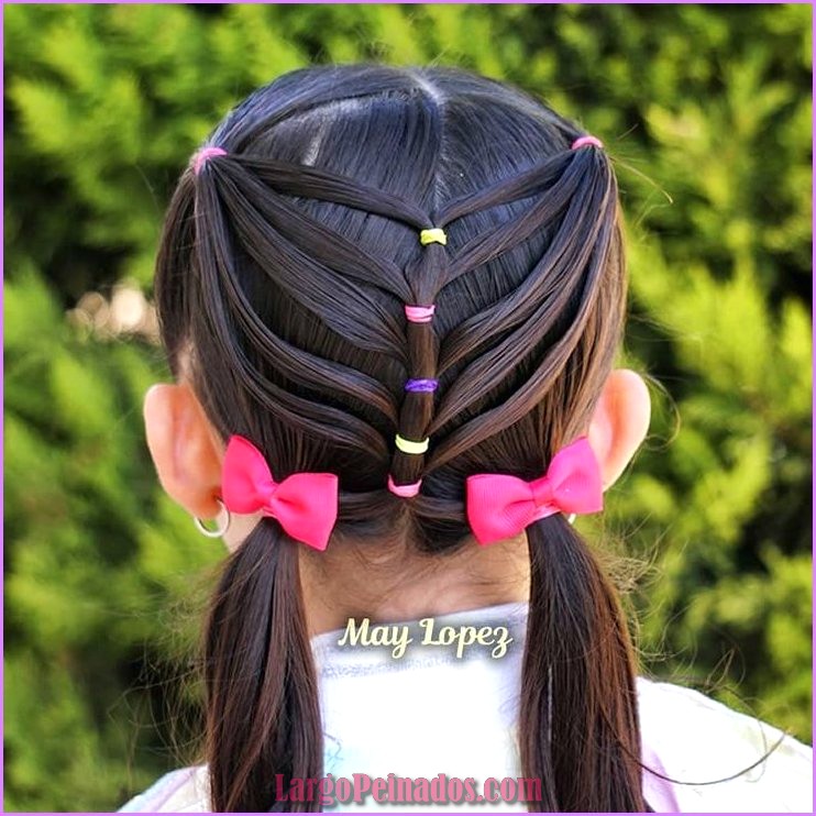 peinados con extensiones de colores para niñas 2