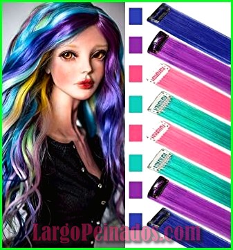 peinados con extensiones de colores para niñas 10