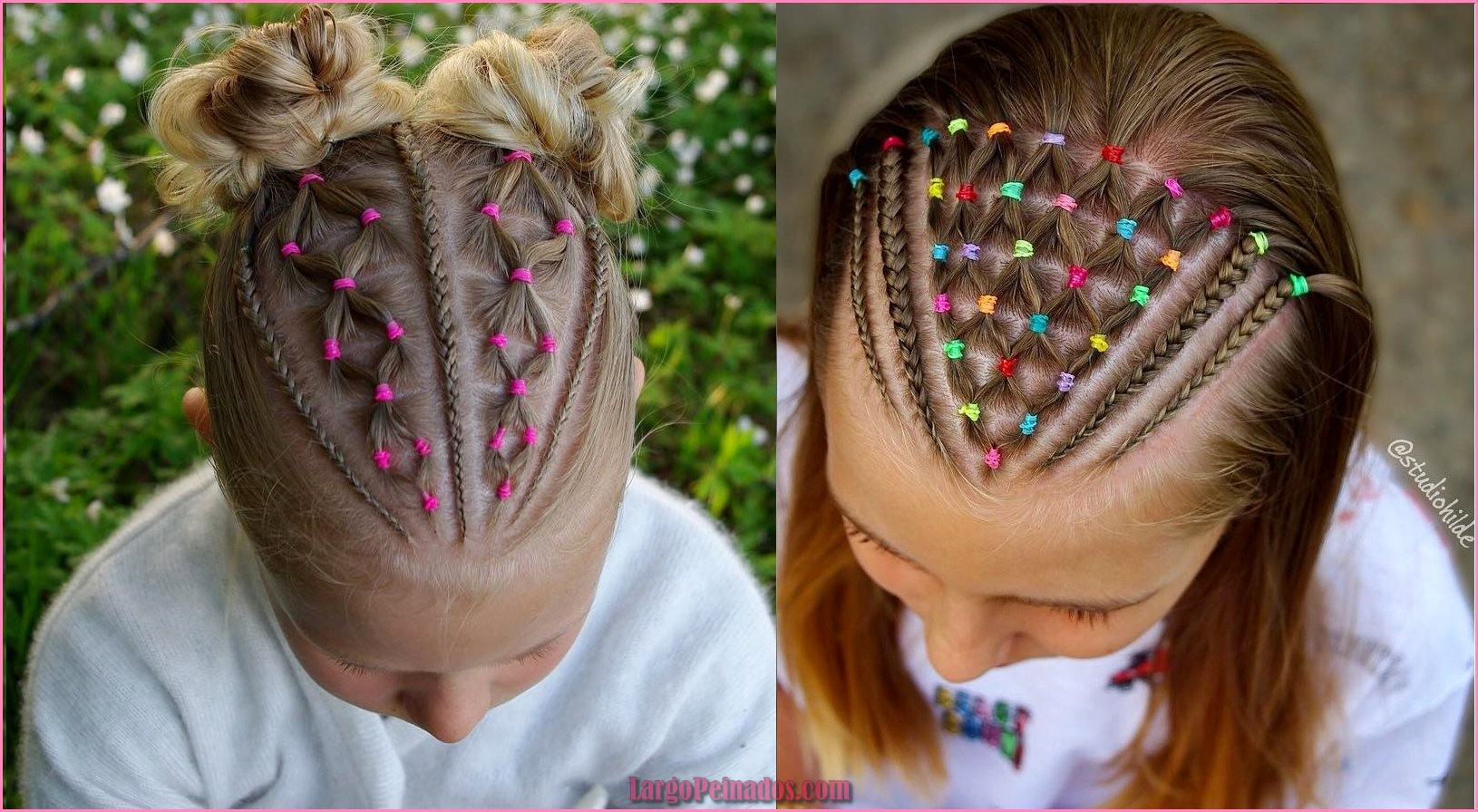 peinados con extensiones de colores para niñas 24
