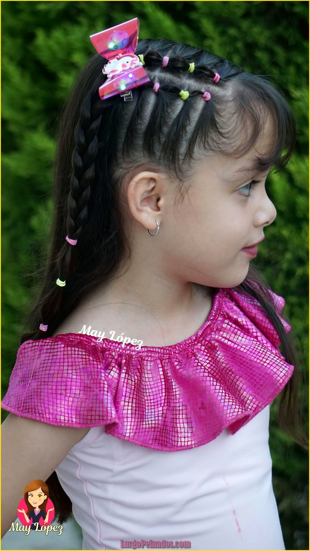 peinados con extensiones de colores para niñas 18