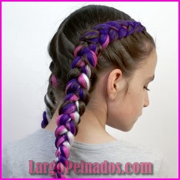 peinados con extensiones de colores para niñas 29