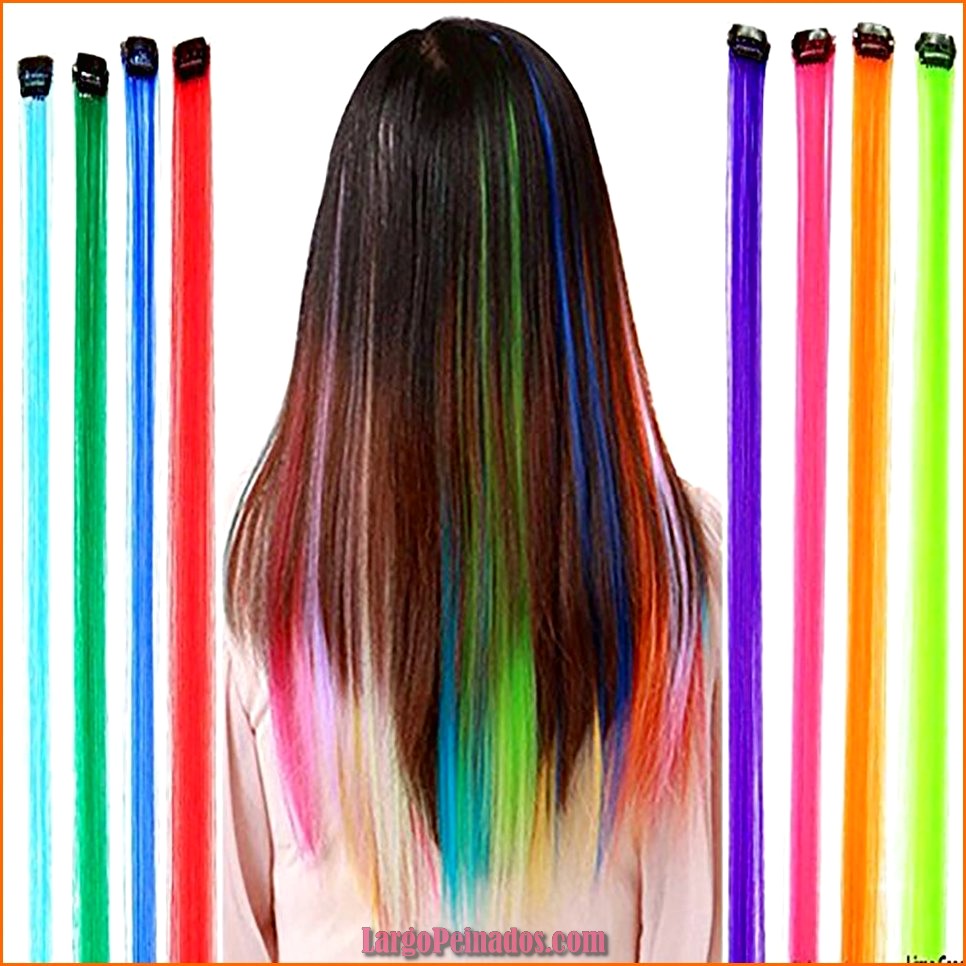 peinados con extensiones de colores para niñas 25