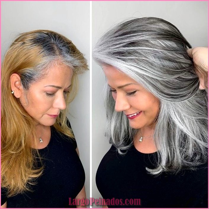 peinados color plata 17