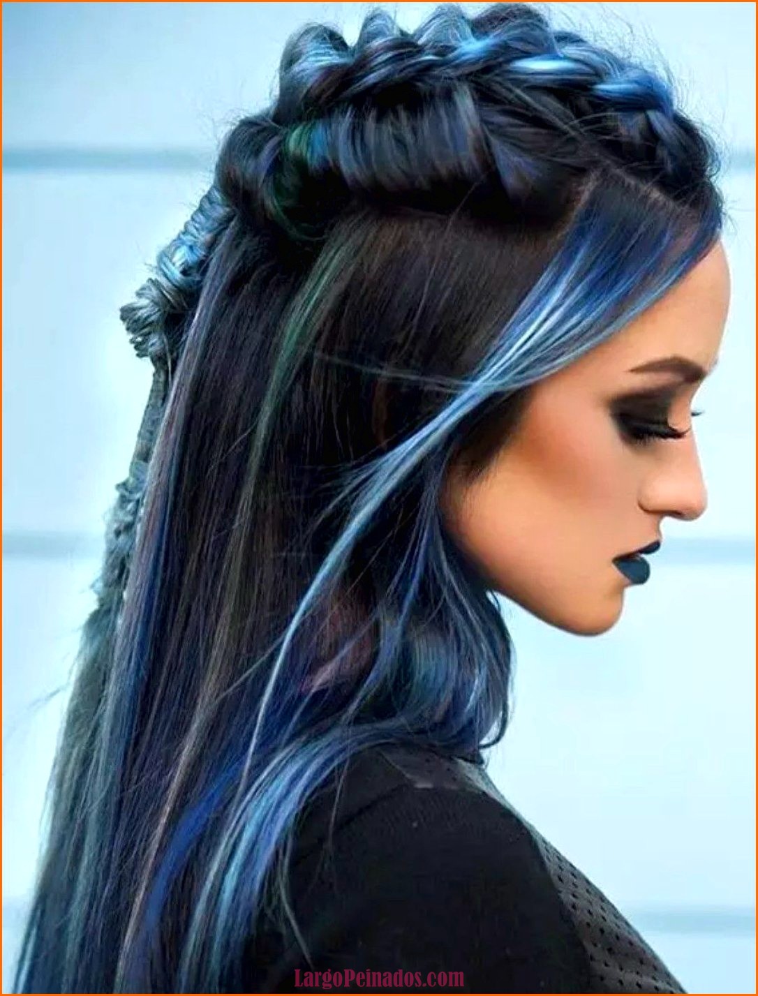 peinados de color azul 21