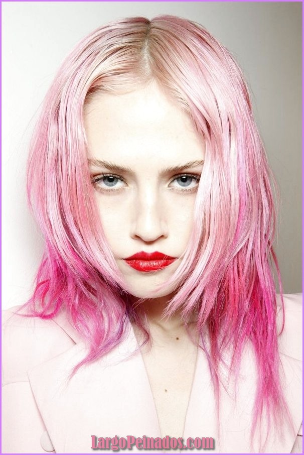 peinados de color rosa 2