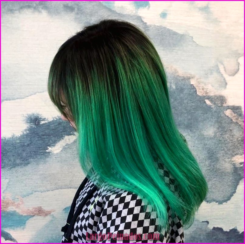 peinados de color verde 12