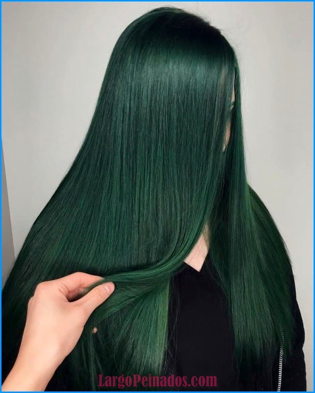 peinados de color verde 17