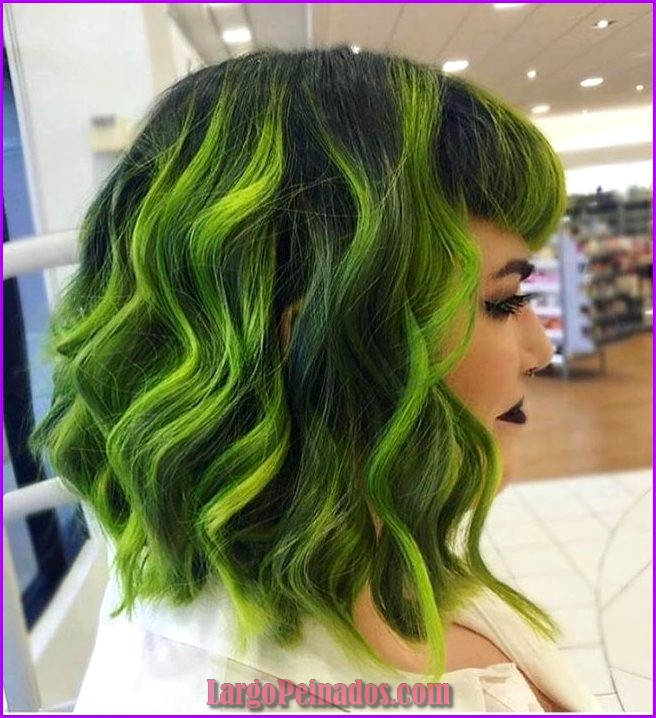 peinados de color verde 14