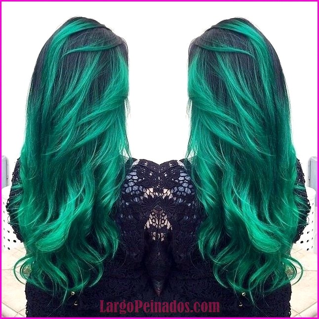 peinados de color verde 10