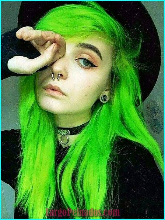 peinados de color verde 4